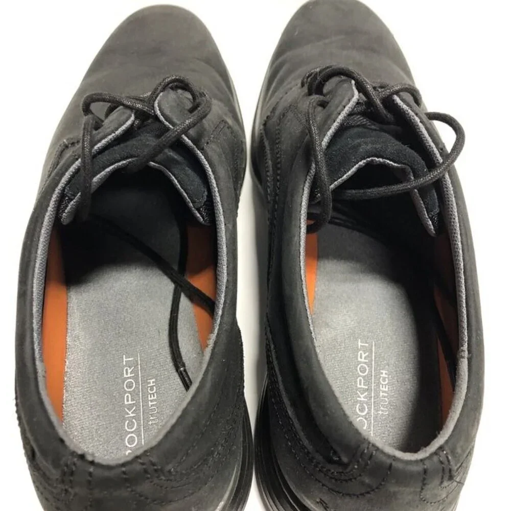 Rockport Men’s Garett Plain Toe Oxford Shoes Black, Size 10.5M